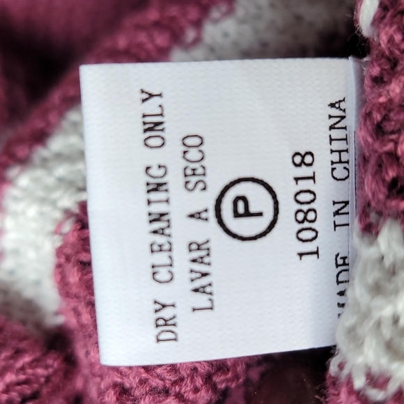COPY - Pink Clover Stripe Knit Long Sleeve Sweater XS - Picture 8 of 8